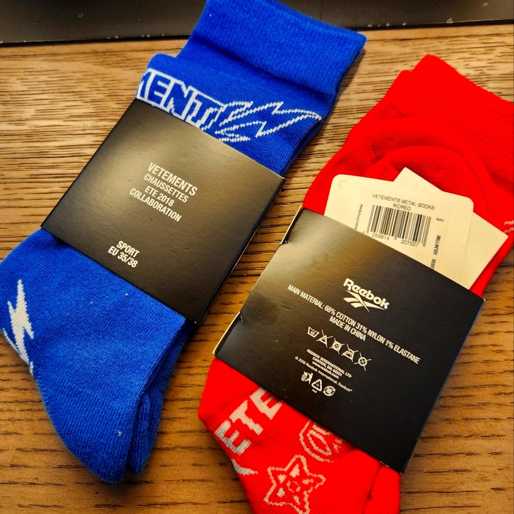 2 pairs of Vetements socks authentic!!